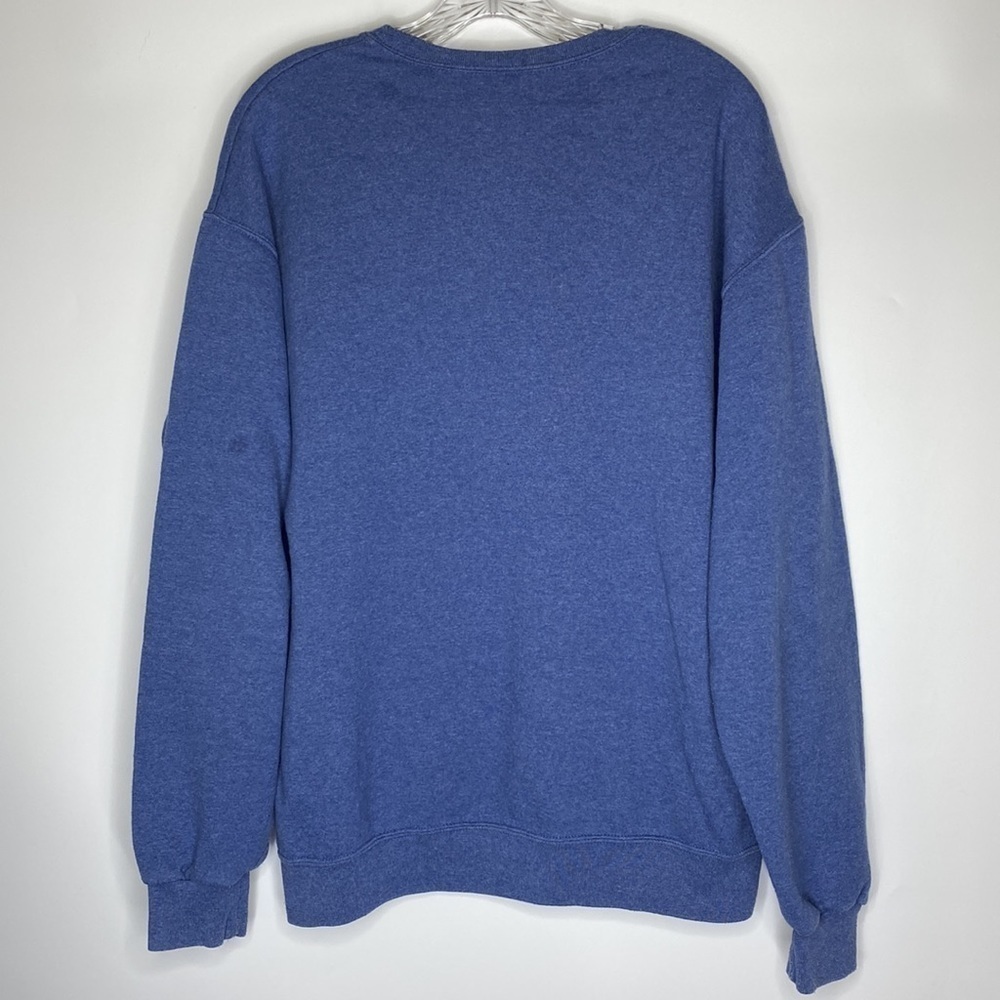 Jerzees Kitty Cat Floral Blue Sweatshirt Size Large - Picture 2 of 7